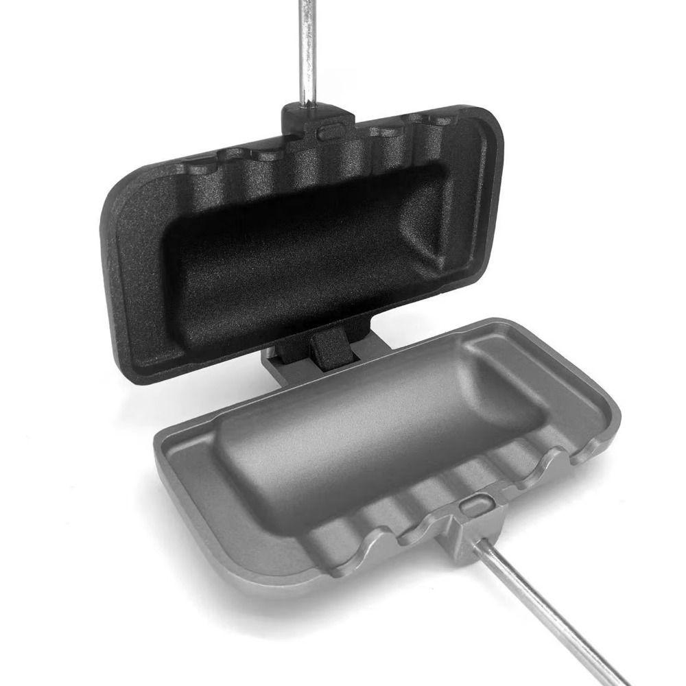 Rectangular Sandwich Baking Pan Double-Sided Detachable Dual-Color Sandwich Grill High Temperature Resistant Long Handle