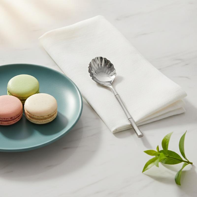 Stainless Steel Seashell Dessert Stirring Spoon BPA Free Smooth Edge Coffee Spoon for Restaurant Afternoon Tea Souvenir Gift