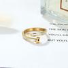 Personality Trend Nail Opening White Fritillary Ring Women's Niche Design Ins Ring Electroplated Titanium Steel