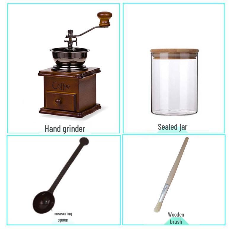 Retro Solid Wood Manual Coffee Bean Grinder