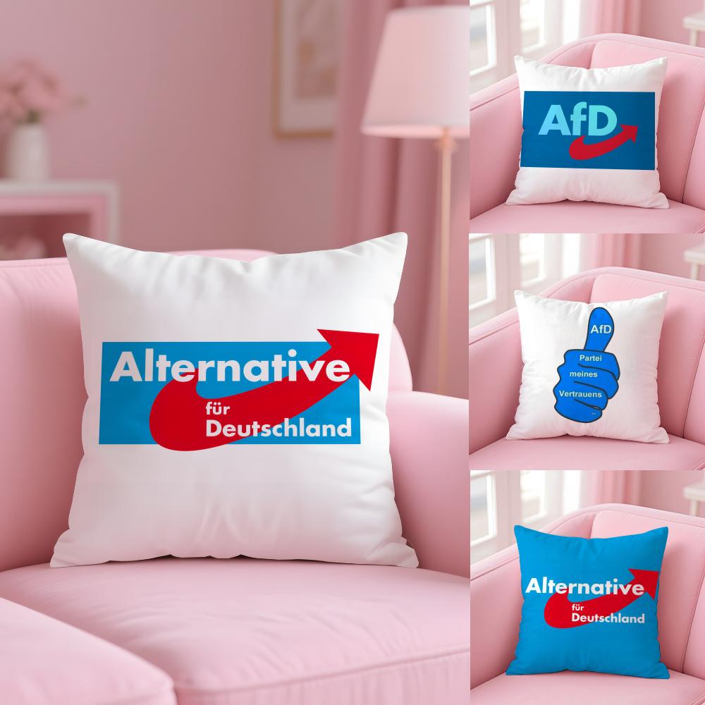 Alternatieve Afd Duitsland Kussenhoes Pluche Stof Zacht Dubbelzijdig Bedrukt Onzichtbare Rits Bank Kussenhoes Huisdecoratie