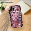 Phone Case: 2D Flat Design Suitable for iPhone 18 17 16 15 14 13 Pro, Couple Style, Pearl Rose, Christmas and Halloween Gift