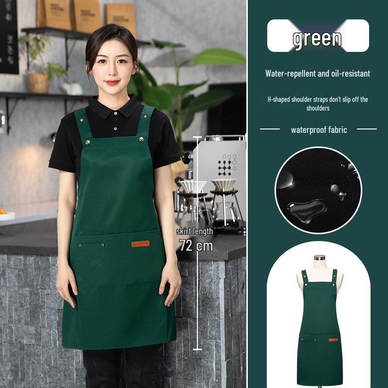 Custom Waterproof Waist Apron with Logo for Milk Tea & Coffee Promotions