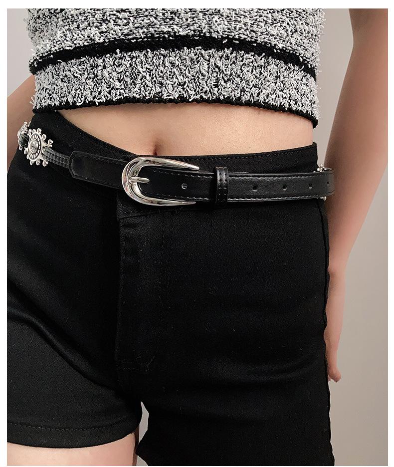 Retro Geschnitzter Leder-Hüftgürtel - Vielseitiges High-End-Design für Jeans