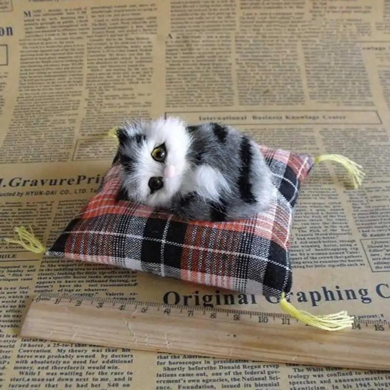 

Имитация игрушки для кошек Украшения Имитация животных Цветок Кошка Ткань Подушка Кошачий сон Кошка Настольная кукла Украшения серый