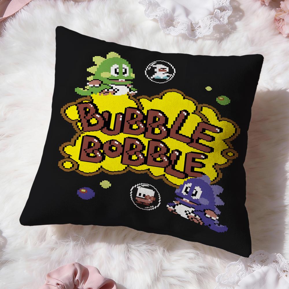 Classic Game b-Bubble Bobble Cushion Cover Premium Comfort Reversible Pillow Cove -Two In One Design for Any Room & Car Interior