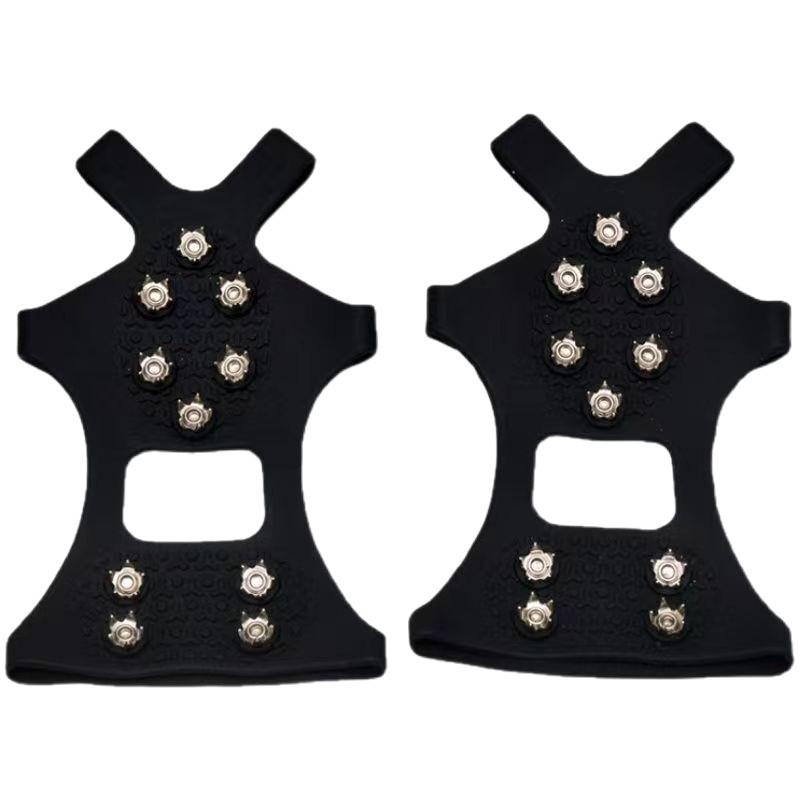 10-Tooth Steel Ice Cleats: Non-Slip, Wear-Resistant, Silicone Shoe Covers for Ice and Snow Climbing