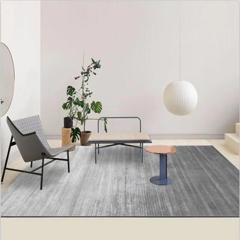 Modern Simple Living Room Decoration Carpet Large Area Soft Lounge Rug Gray Nordic Rugs for Bedroom Washable Anti-slip Floor Mat