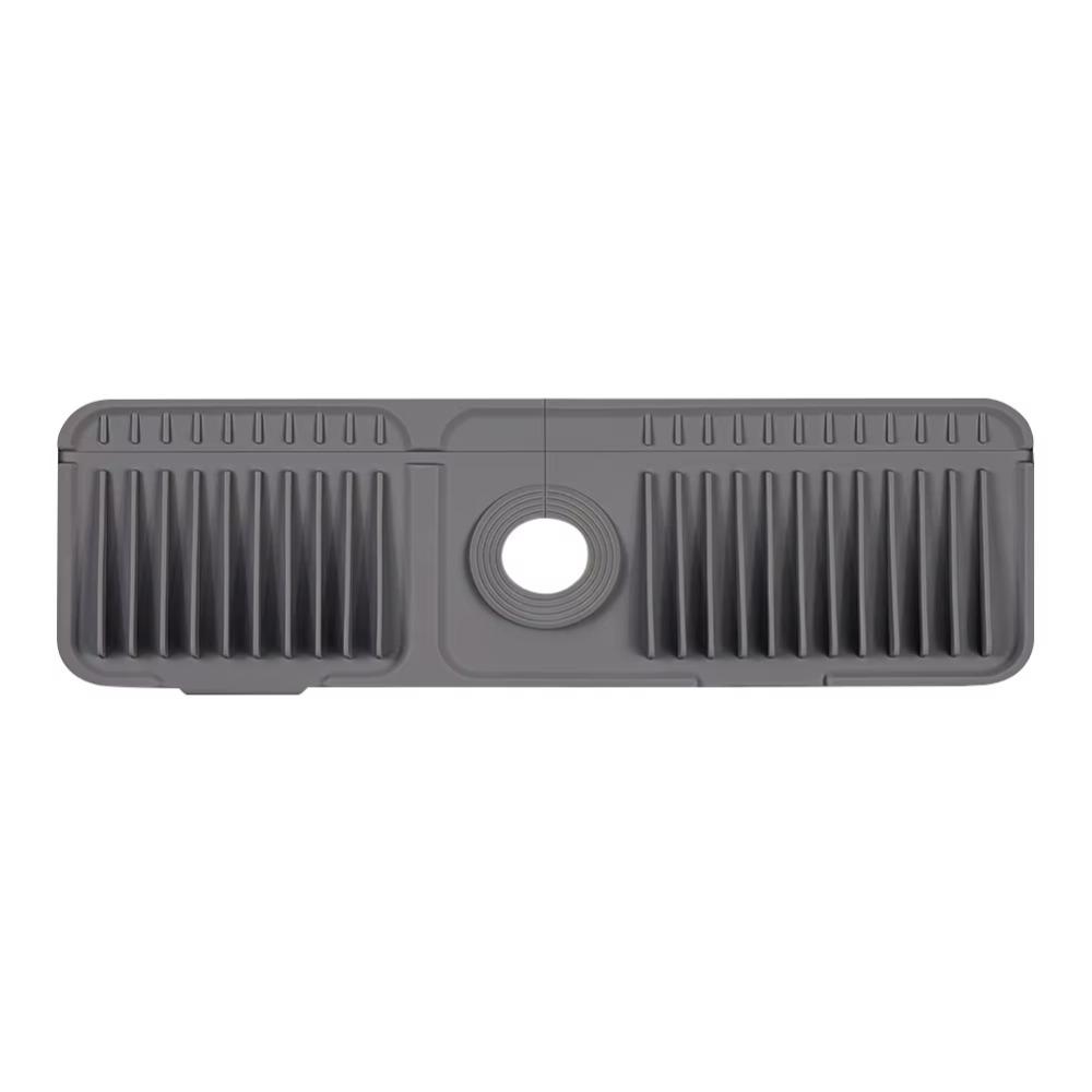 Non Slip Silicone Sink Drying Mat Slope Water Drip Catcher Reusable Countertop Protector  Counter