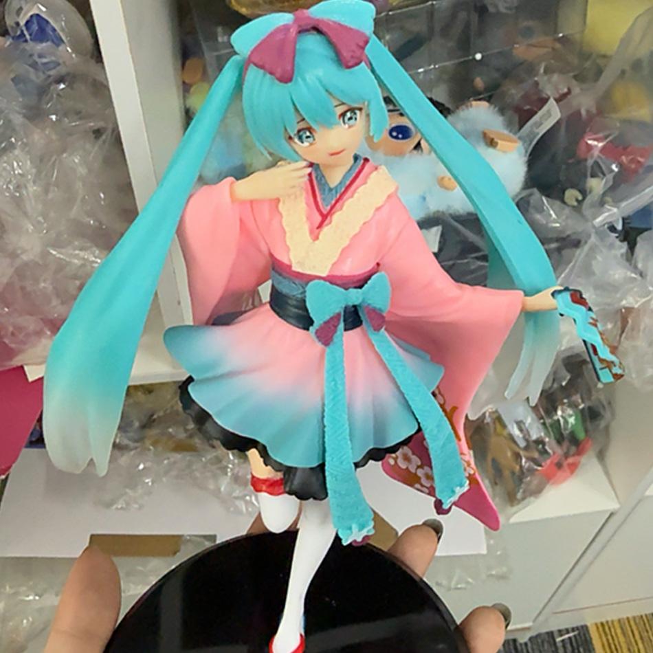 20CM Anime Hatsune Miku Handmade New Tokyo Kimono Sakura Chuyin Scenery Stunning Animation Collection Model Toys Girl Gift Kid Friendly Entertaining