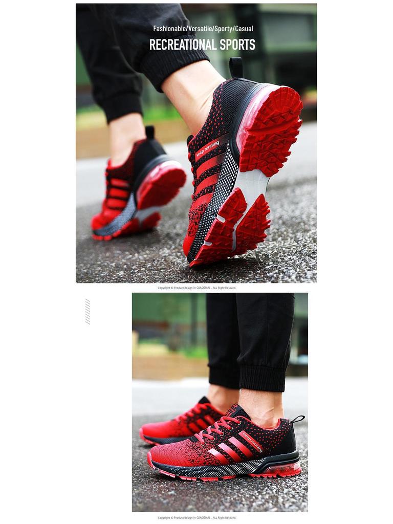 Herren Flyknit Air Cushion Lauf-Sneakers - Leicht, Atmungsaktiv, Übergröße, Vielseitig, Trendig.