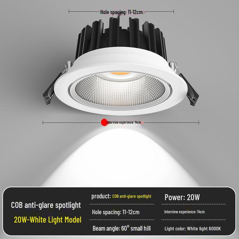 Spotlight LED Ceiling Light for Home & Store - Recessed COB Downlight 5W/7W