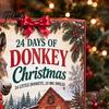 Vánoční odpočítávání Dárková sada Oslík Adventní kalendář, 24ks Akrylová sbírka ozdob Dětská krabička s svátečními oblečky, Sváteční stolní dekorace