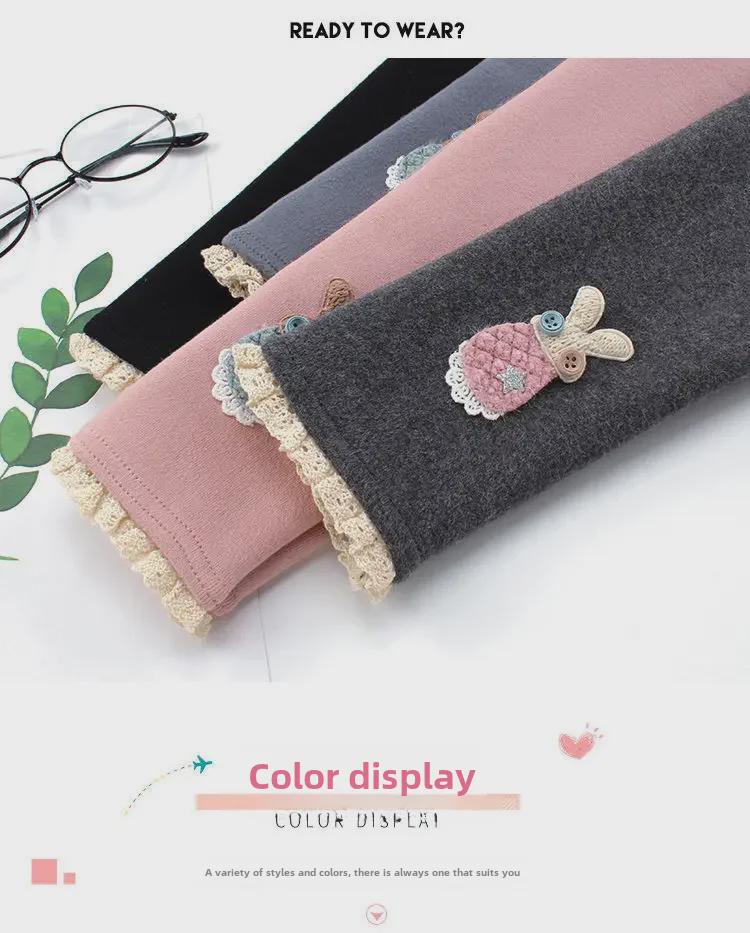 Warme Leggings aus Samt und Baumwolle für Mädchen – Herbst-/Winterhose für Babys, Kleinkinder und Kinder