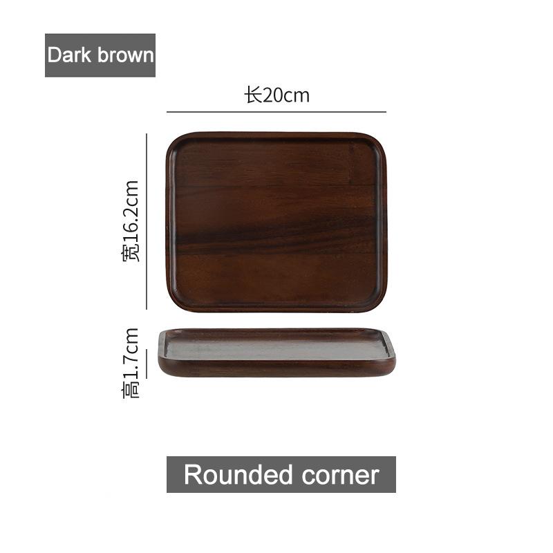

Simple Wood Tea Tray Household Rectangular Snack Fruit Plate Solid Wood Durable Fruit Dessert Storage Trays Organization