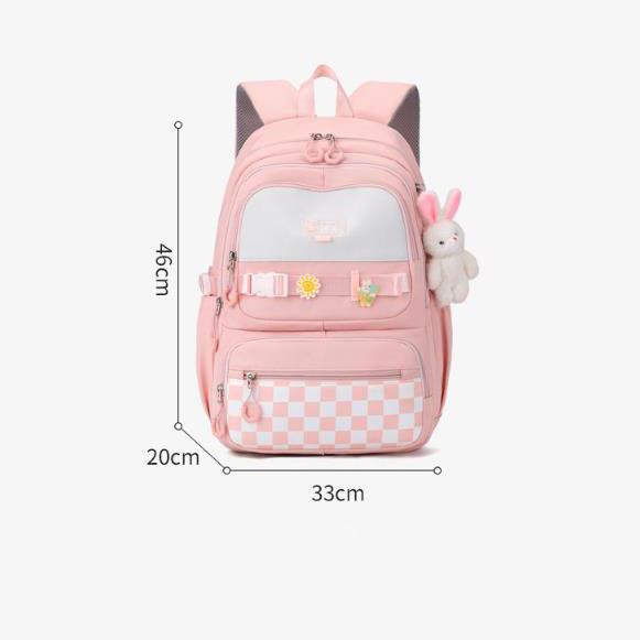 Girls Backpack Middle School Reducing Burden Providing Spine Protection Large Capacity Simple Middle School Students