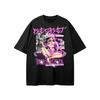 Black Appearance for Anxiety Anime Grunge Art Retro Style Summer Casual TShirt Unisexs and Womens Luxury Brand Top Art Logo