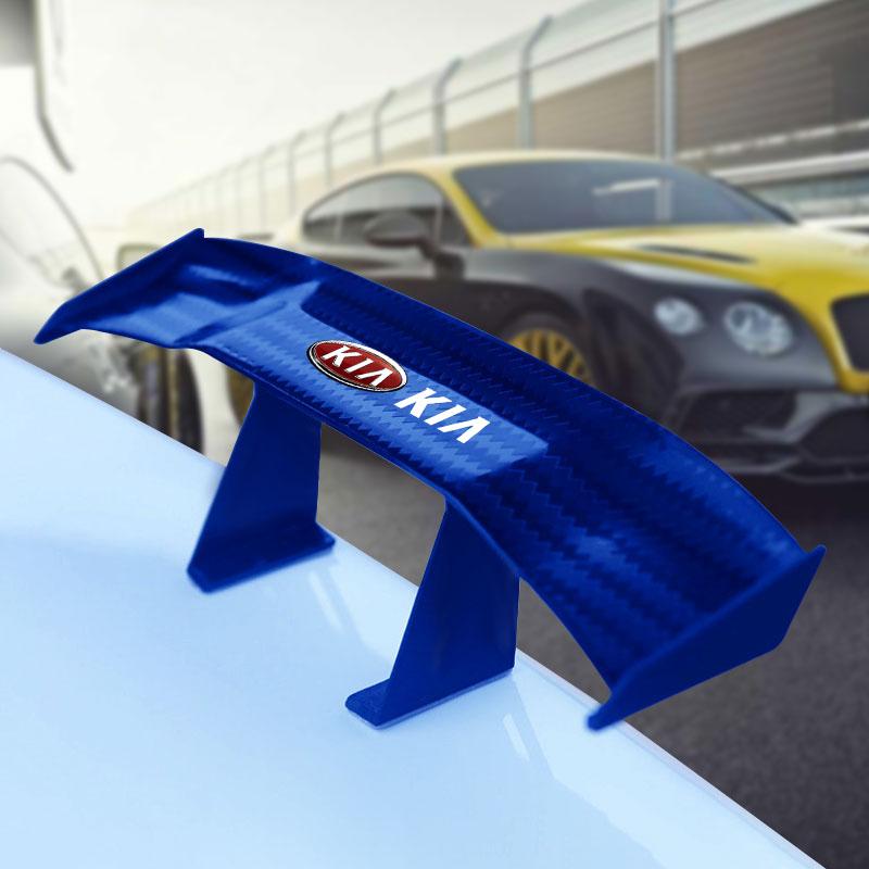Carbon Fiber Look Car Mini Rear Spoiler Mini Wing Small Model Decoration For KIA Cerato Sportage R K2 K3 K5 RIO 3 4 Sorento Picanto