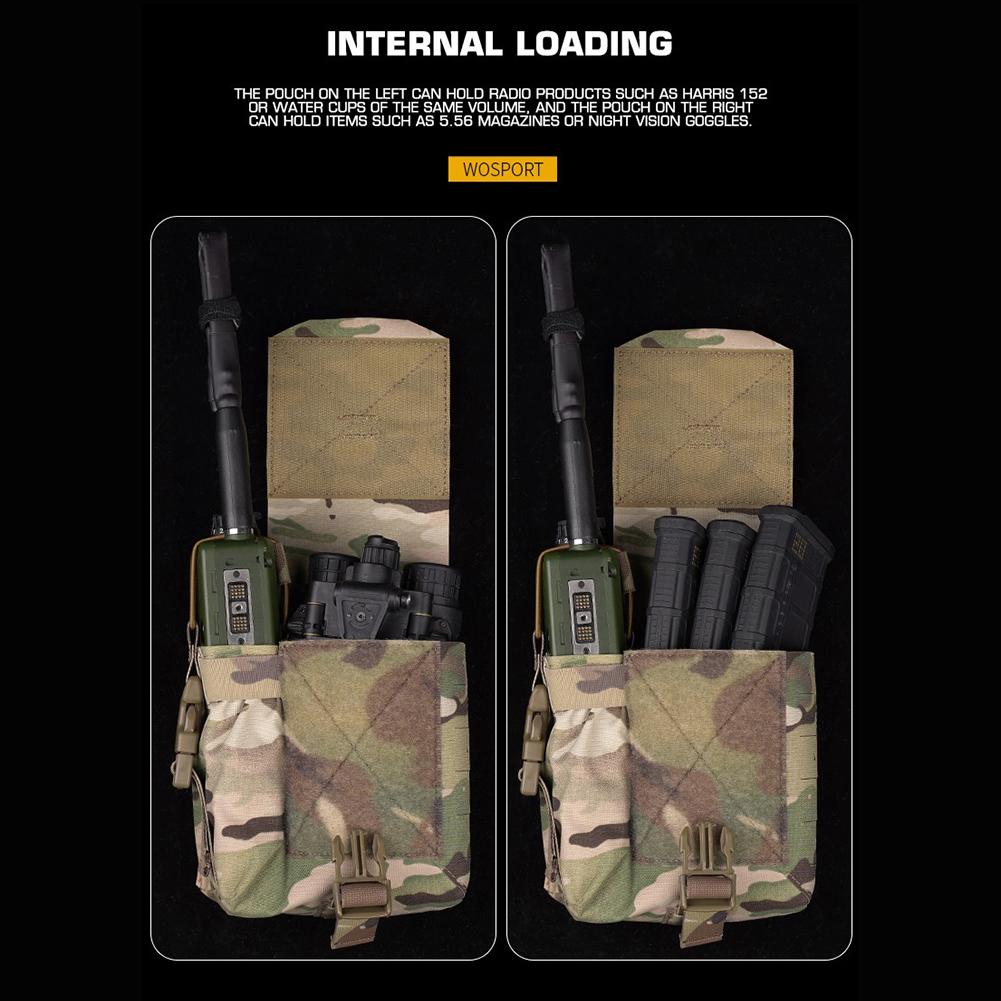 Airsoft Radio Pouch Quick Release Utility EDC Pouch Airsoft Vest Plate Carrier Bag Utility Tools Storage for Duty Belt Vest