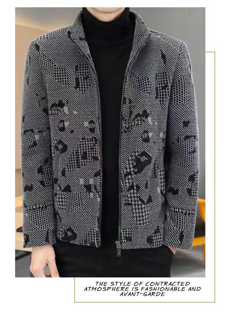 Men's High-End Thickened Woolen Jacket - Autumn/Winter 2025 Collection