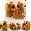 Adorable Capybara Hamburger Plush Toy Soft And Cuddly Water Pig Stuffed Animal Pillow