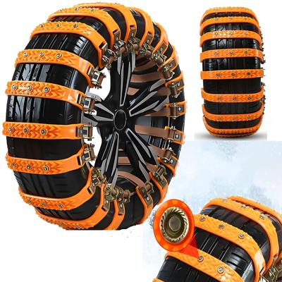 Anti-Skid Iron Car Tire Snow Chains Emergency Metal Snow Mud Sand Tyre Chains Suitable for SUV Tire Width Car Snow Chains Tire