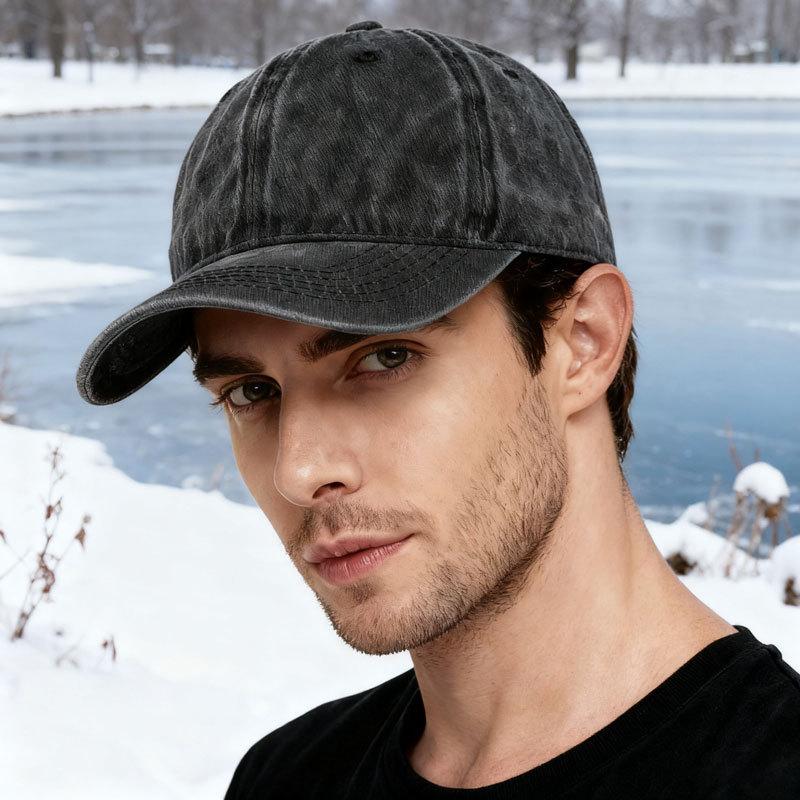 Retro and old washed baseball cap Men's trendy brand hat Women's spring and summer face small light board cap