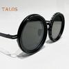 1-9 Gears Adjustable Tint Sunglasses for Men Round Polarized Sunglasses with ND Filter Lenses UV400 Shady Fishing Glasses