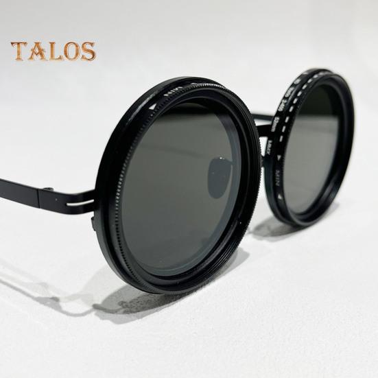 1-9 Gears Adjustable Tint Sunglasses for Men Round Polarized Sunglasses with ND Filter Lenses UV400 Shady Fishing Glasses