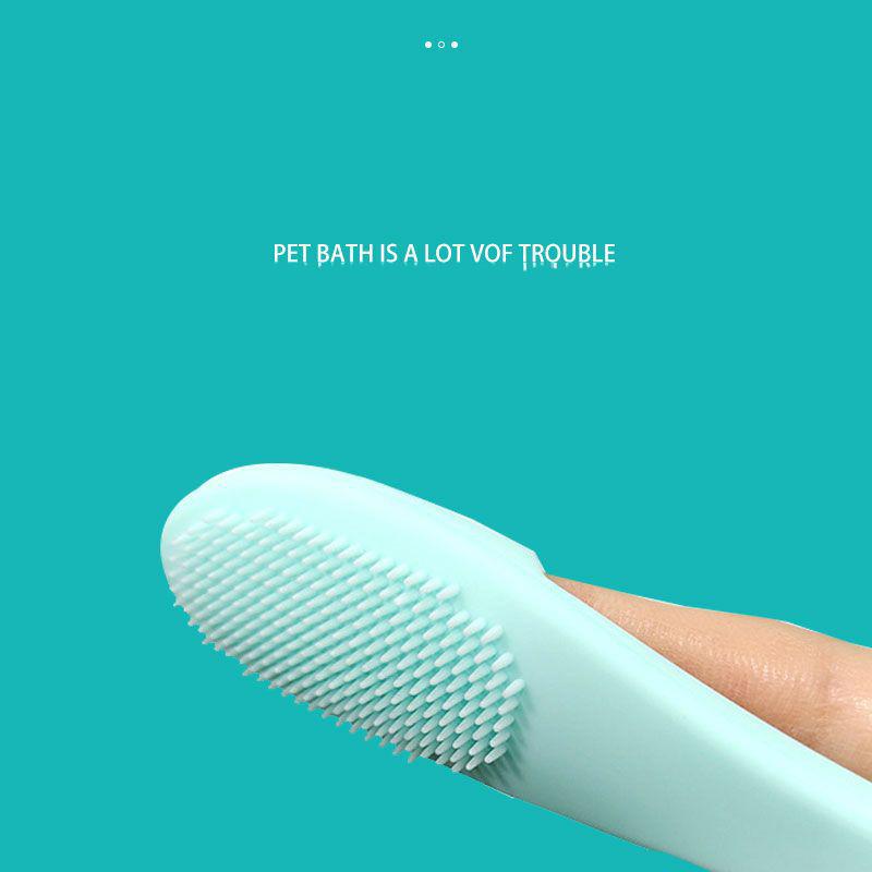 Pet Toothbrush 1PC Dogs & Cats Clean Mouth Soft Rubber Finger Brush Black Chin Grooming Teeth Pet Supplies Nose Wash