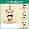 Cute Kawaii Panda Keychain Plush Toy Short Fur Stuffed Animal Doll For Backpacks And Gifts 12cm