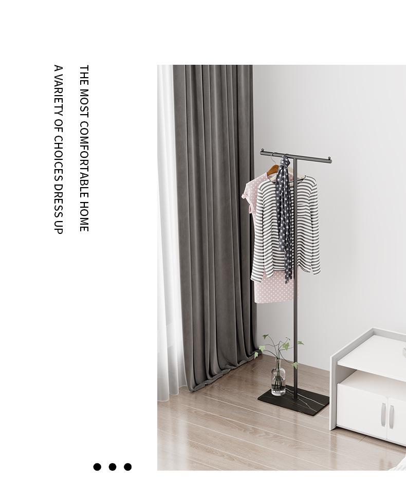 Space-Saving Floor-Standing Clothes and Hat Rack for Bedroom 