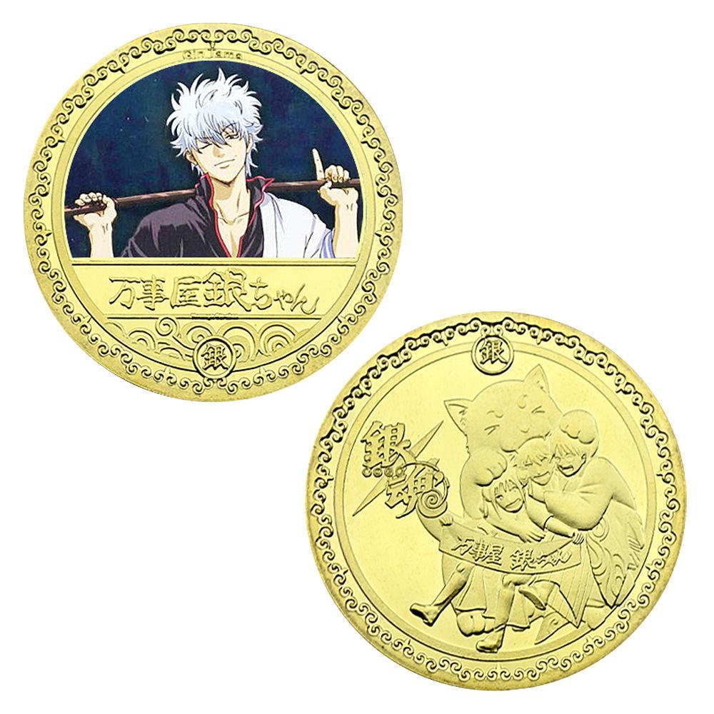 Japanese Classic Anime Manga Gold Commemorative Coin Metal Badge Commemorative Badge Boutique