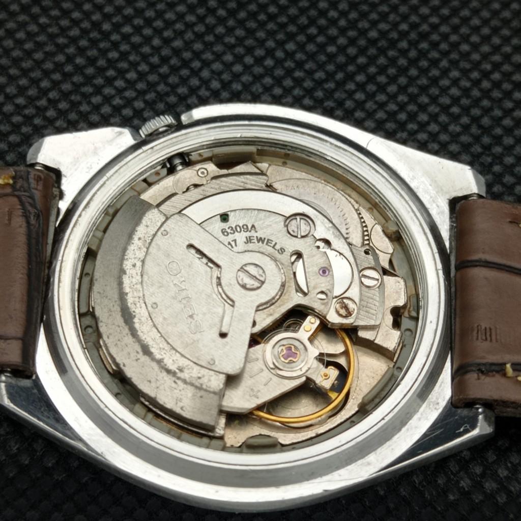UŻYWANY ANTYCZNY SEIKO 5 AUTOMATIC 6309A JAPOŃSKI MĘSKI ZEGAREK D/D BRĄZOWY 596-a312725-2 SKU596-a312725