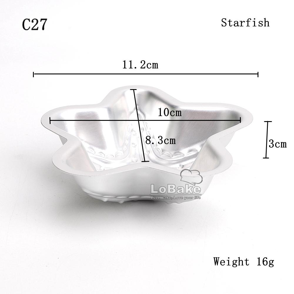 10pcs/lot Various Design Fluted Edge Wavy Flower Cup Boat Round Shape Aluminium Tart Mould Jelly Pudding Cup Cupcake Mold Baking