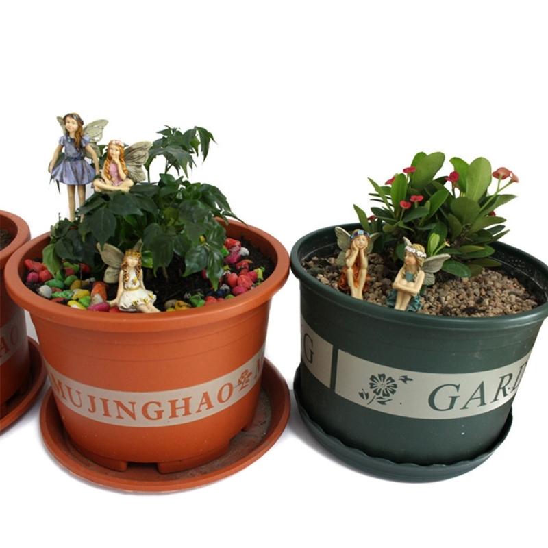 6pcs Fairy Garden Miniature Fairies Figurines Decoration Fairy Garden Accessories for Home Outdoor Yard Lawn Flower Pot