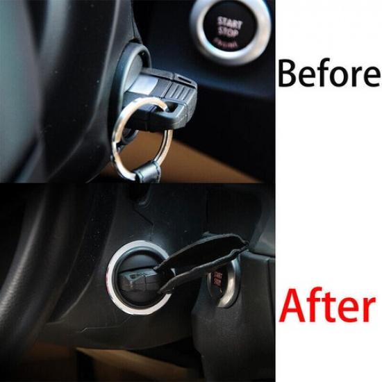 Ring Trim Aluminum 2004-10 Silver Car Engine Start Stop Button For BMW 5 Series