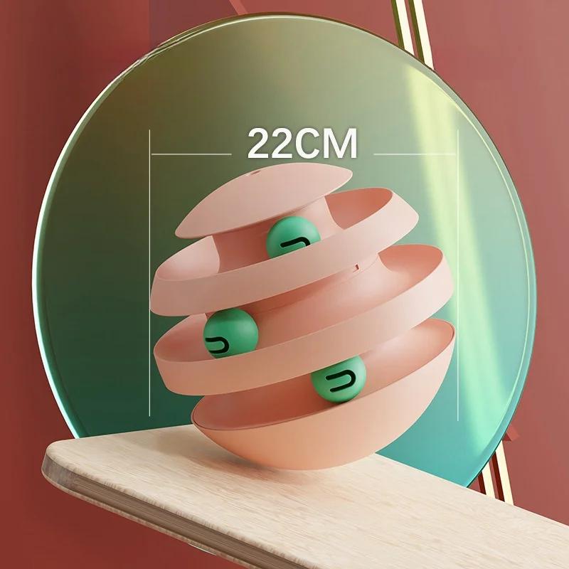 

Игрушка для кошек, интерактивные игрушки для домашних животных, кошачий вращающийся мяч, дразнящая палка для кошек, высокое качество, устойчивость к броскам, вращающиеся игрушки для кошек розовый