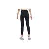 Nike Einfarbig Hohe Taille Slim Fit Sport Lange Hose Damen Unterteile Schwarz FN3227-010