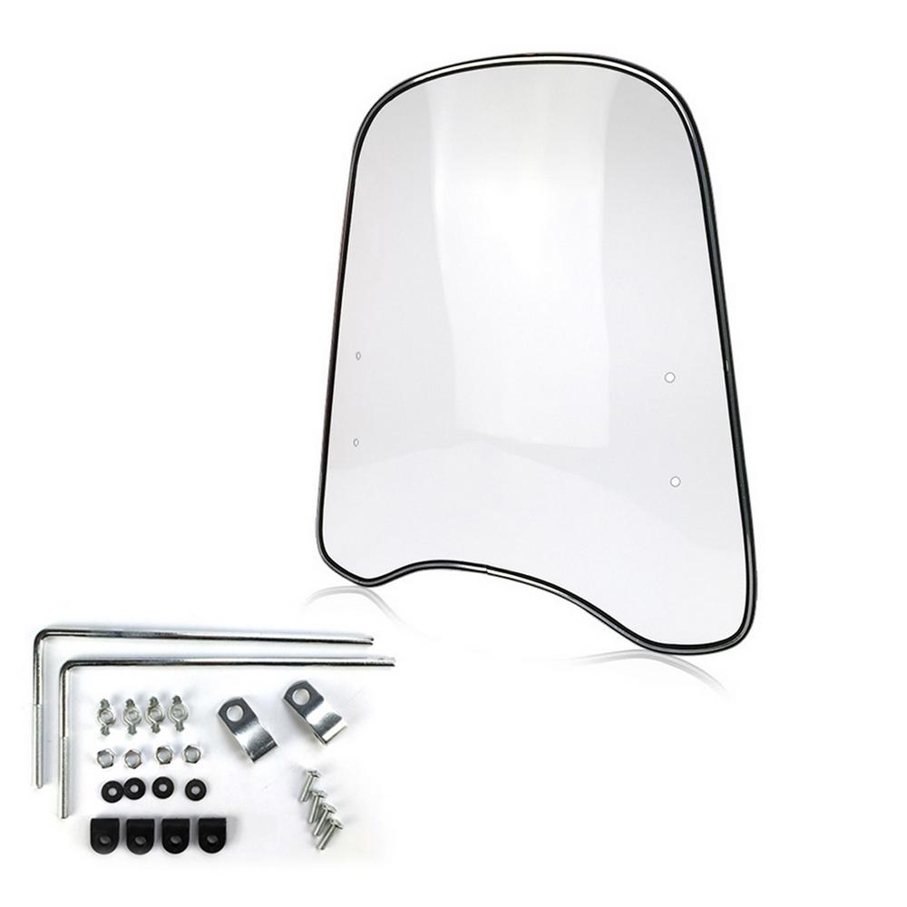 Motorcycle Windshield 18 X 16.7inch Spoiler Windscreen Extension Transparent Air Deflector PC Decoration Motorcycle Accessories