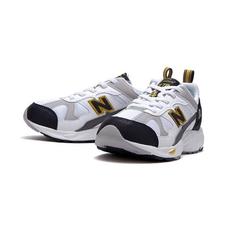 New Balance Nb 878 Low Top Kids Running Shoes Kids Running Shoes White Gray PV878AC