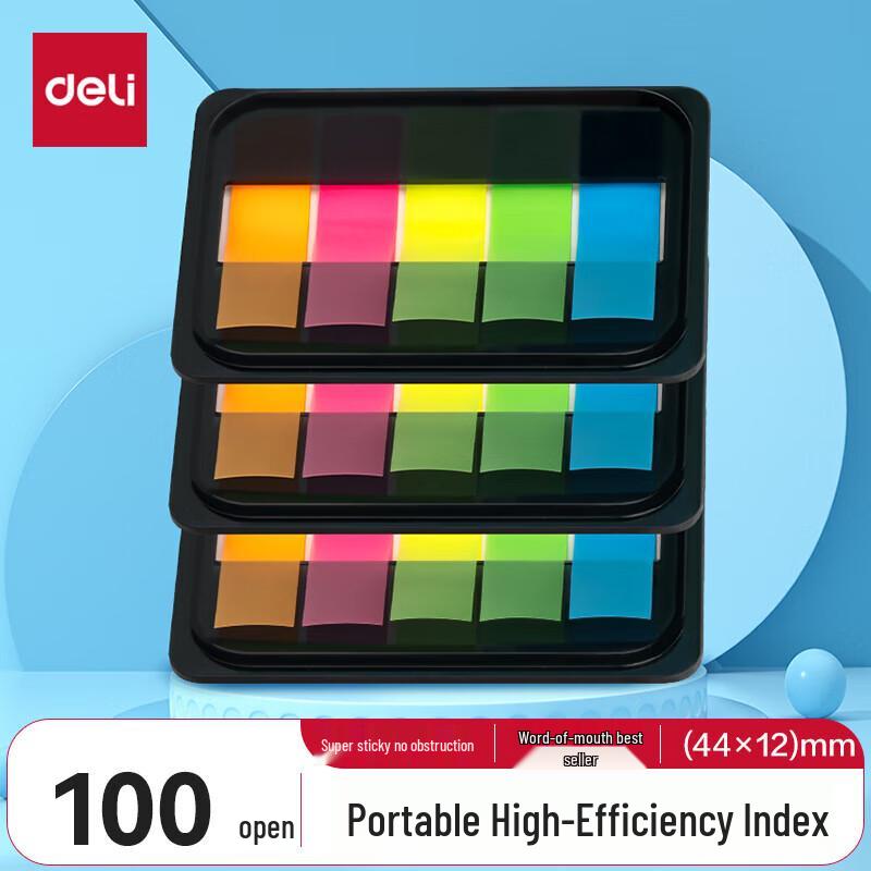 Deli 9060 Fluorescent Index Tabs