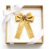 Fabric Bow Tie Detachable Bowknot Brooches Elegant Necktie Shirt Collar Pin  Unisex