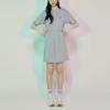 New MLB Short Sleeved Dresses Women's Gray 31OP06131-50M