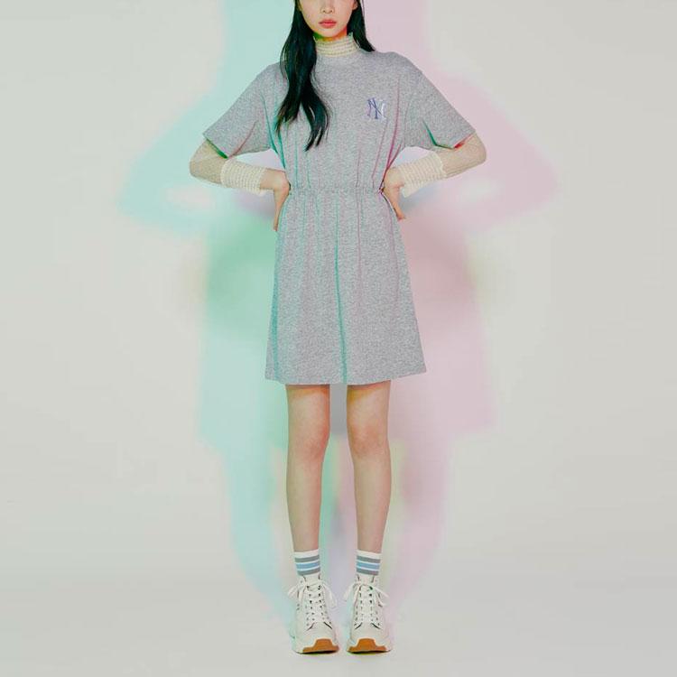 New MLB Short Sleeved Dresses Women's Gray 31OP06131-50M