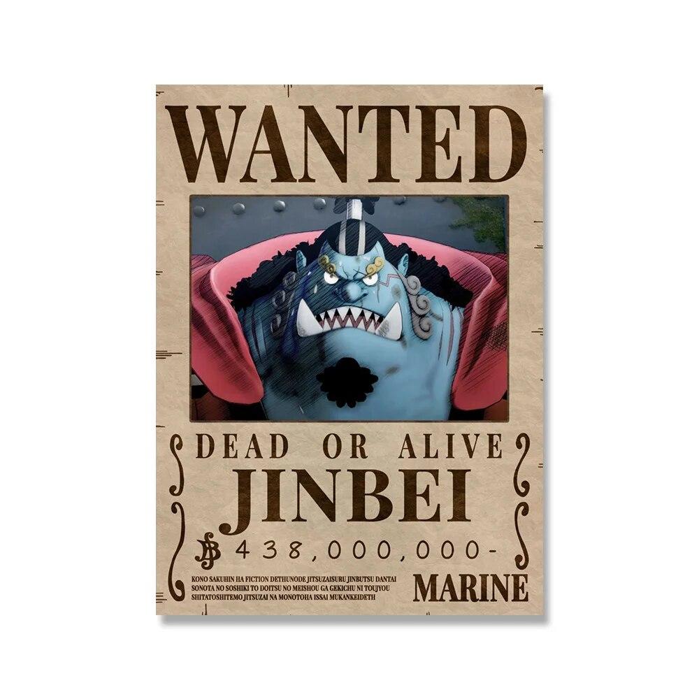 One Piece Canvas Paintings Luffy Japanese Anime Poster Bounty Picture and Print Home Decor for Living Room Kids Gifts Decoration No Frame