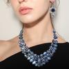 AAA+ Kyanite Cabochon Gemstone Jewelry Necklace &Earrings 18-20''