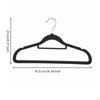 Flocked Hanger Contoured Shoulders NonSlip Clothes Wide Broad Support Structure Beige