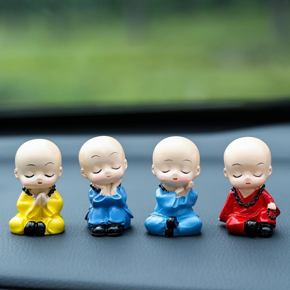 

Multipurpose Little Monk Car Ornaments Buddha Mini Monk Figurines Tea Pet Ornaments style 3