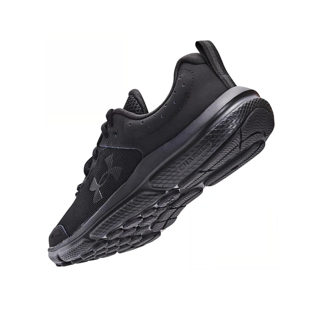 Under Armour Slip Resistant Wear Resistant Breathable Sweat Absorbing Lightweight Warm Low Top Running Shoes Kids Sneakers Black White Blue 3026182